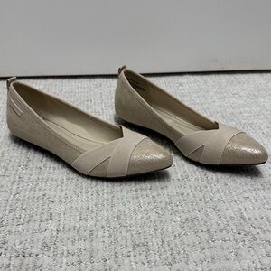 Beige and Gold Flats